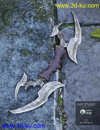 3D打印模型Weapon Collection for Genesis 3 and 8 Male(s)的图片