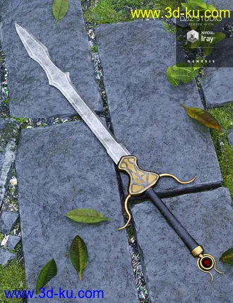 3D打印模型Weapon Collection for Genesis 3 and 8 Male(s)的图片