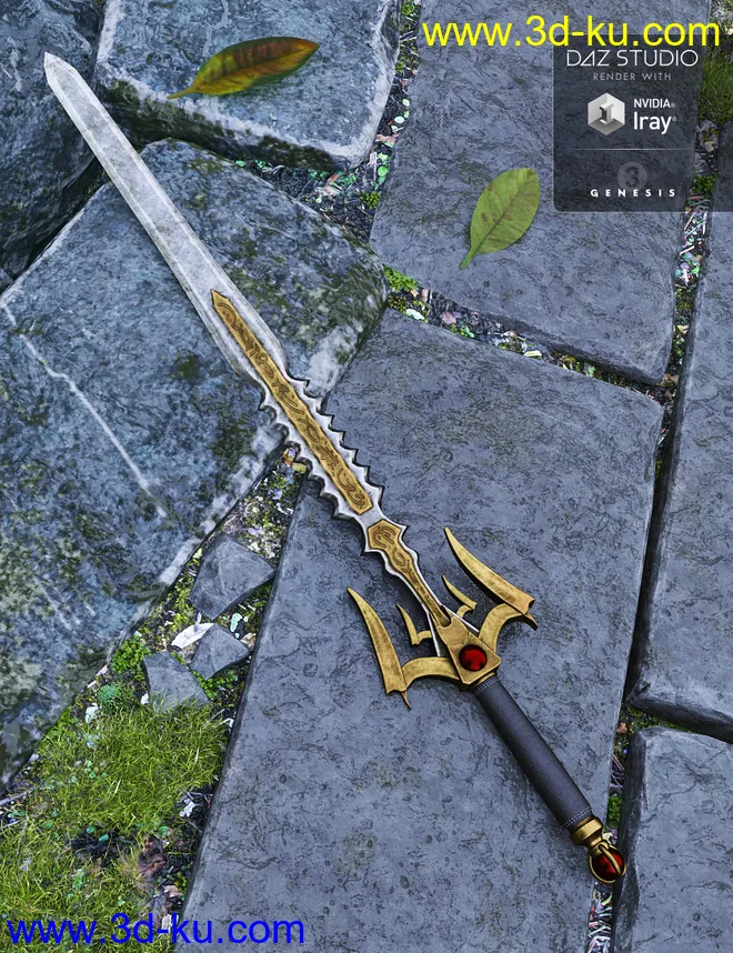 Weapon Collection for Genesis 3 and 8 Male(s)模型的图片7