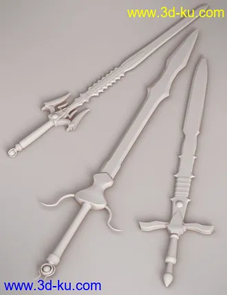 3D打印模型Weapon Collection for Genesis 3 and 8 Male(s)的图片