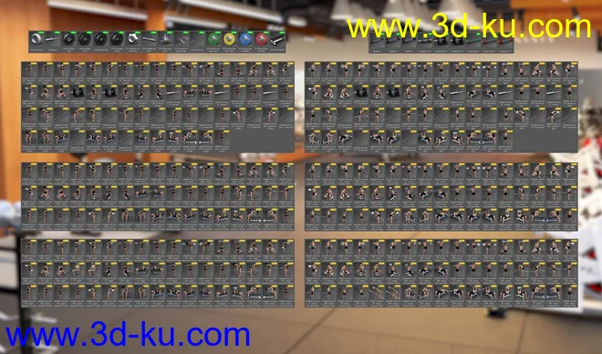 Weight Workout Props and Poses for Genesis 8模型的图片9