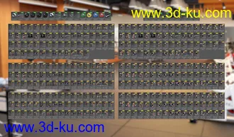 3D打印模型Weight Workout Props and Poses for Genesis 8的图片