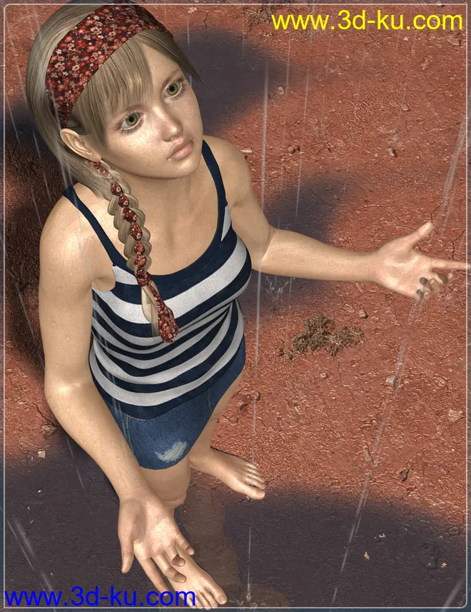 Wet, Sweat & Rain for Genesis 2 Female(s)模型的图片4