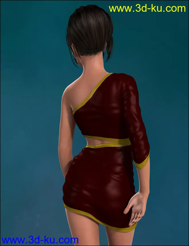 Wicked Zigzag Dress HD模型的图片2