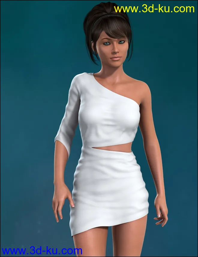 Wicked Zigzag Dress HD模型的图片3