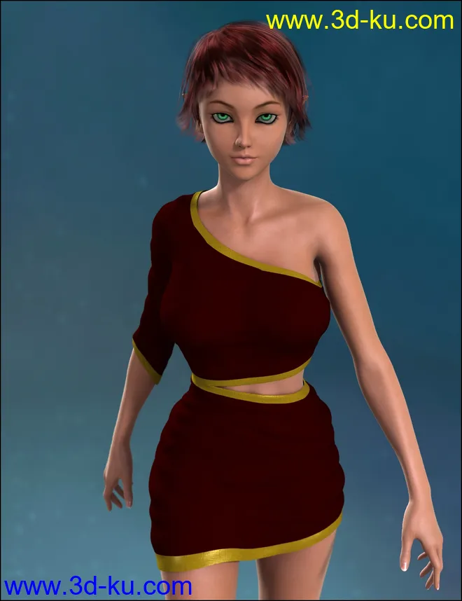 Wicked Zigzag Dress HD模型的图片6