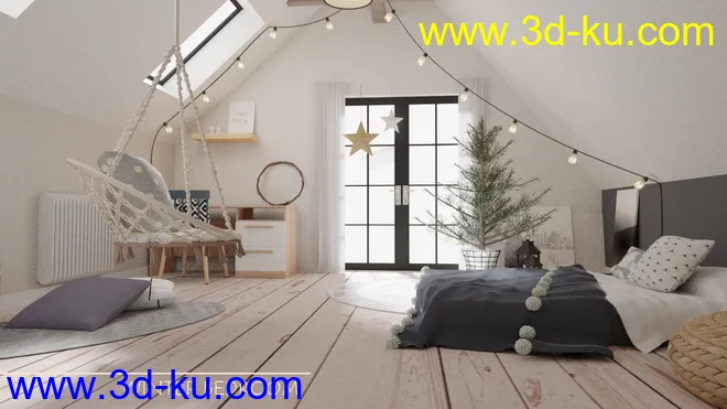 Winter Bedroom模型的图片1