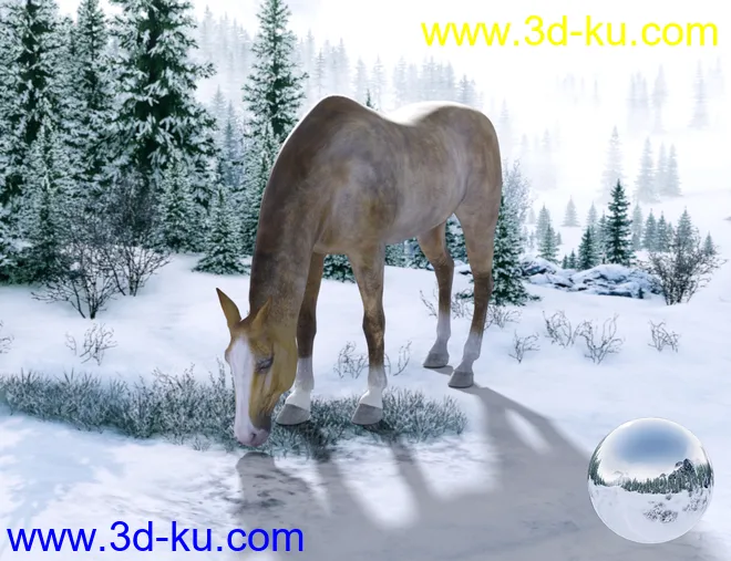 Winter Forest HDRI模型的图片2