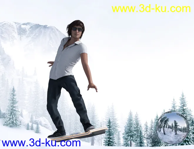 Winter Forest HDRI模型的图片4