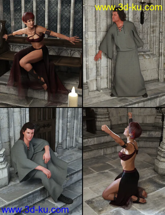 Winterblack The Rites Poses for Genesis 8模型的图片2