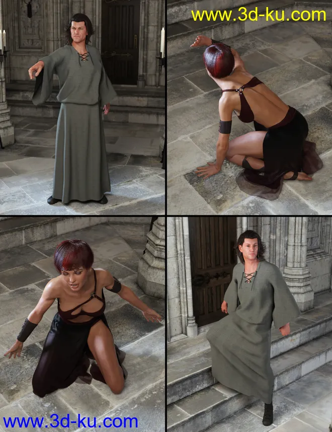 Winterblack The Rites Poses for Genesis 8模型的图片3