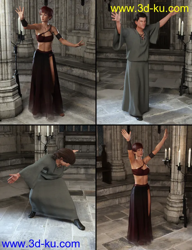 Winterblack The Rites Poses for Genesis 8模型的图片4