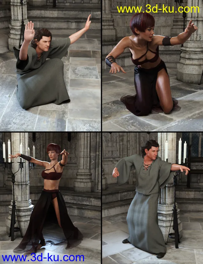 Winterblack The Rites Poses for Genesis 8模型的图片5