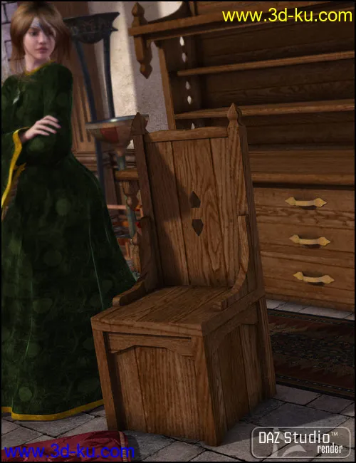 Wizard Study Furniture模型的图片2