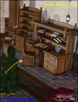 3D打印模型Wizard Study Furniture的图片