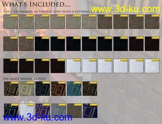 3D打印模型Wooden Panel Iray Shaders Vol 1的图片