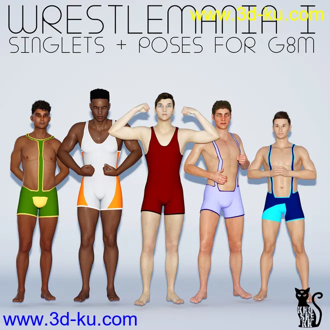 WrestleMania 01 - Poses and Singlets for G8M模型的图片1