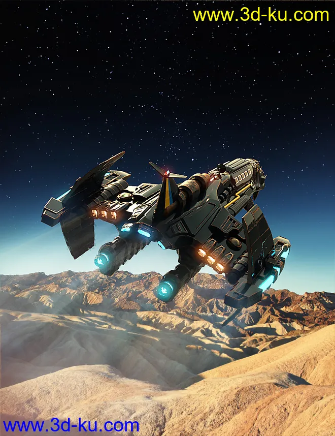 X 300 Star Chaser Starship模型的图片3