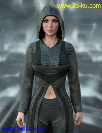 3D打印模型X-Fashion dForce Cyberpunk Outfit for Genesis 8 Female(s)的图片