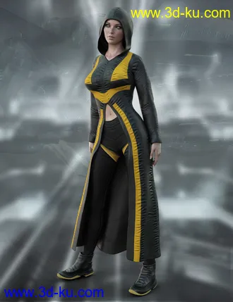 3D打印模型X-Fashion dForce Cyberpunk Outfit for Genesis 8 Female(s)的图片