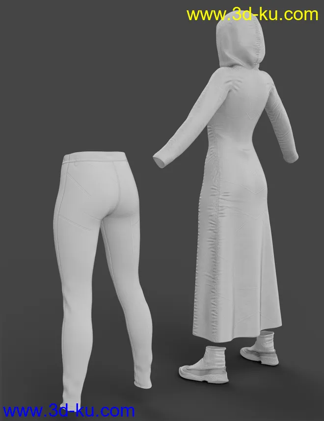 X-Fashion dForce Cyberpunk Outfit for Genesis 8 Female(s)模型的图片6