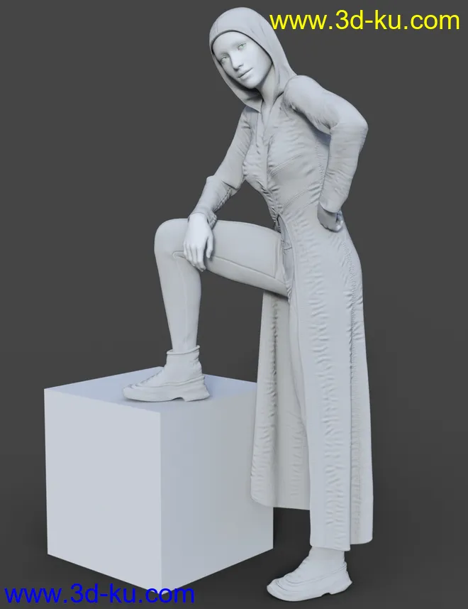 X-Fashion dForce Cyberpunk Outfit for Genesis 8 Female(s)模型的图片7