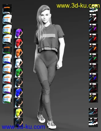 3D打印模型X-Fashion dForce Space Bodysuit Set的图片