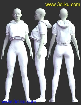 3D打印模型X-Fashion dForce Space Bodysuit Set的图片