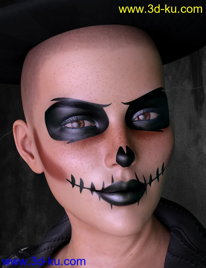 X-Fashion Doctor Skeleton Costume for Genesis 8 Females模型的图片4