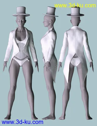 3D打印模型X-Fashion Doctor Skeleton Costume for Genesis 8 Females的图片