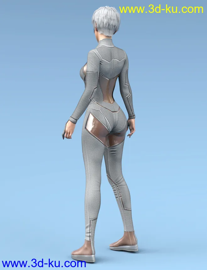 X-Fashion MK Bodysuit for Genesis 8 Females模型的图片3