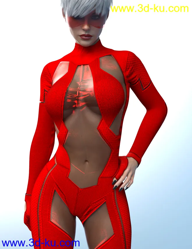 X-Fashion MK Bodysuit for Genesis 8 Females模型的图片4