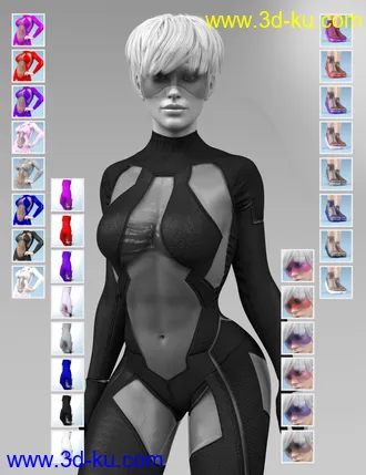 3D打印模型X-Fashion MK Bodysuit for Genesis 8 Females的图片