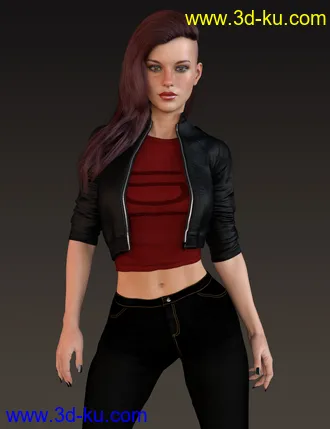 3D打印模型X-Fashion Spring Leather Outfit for Genesis 8 Female(s)的图片