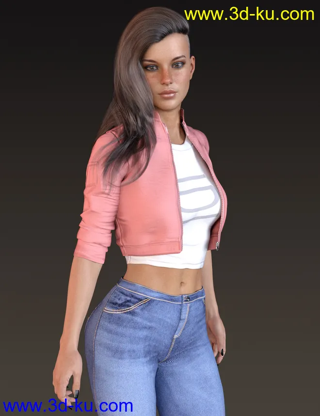 X-Fashion Spring Leather Outfit for Genesis 8 Female(s)模型的图片2