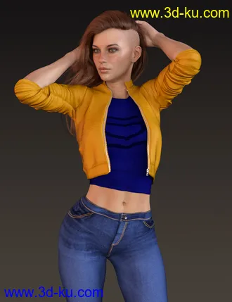 3D打印模型X-Fashion Spring Leather Outfit for Genesis 8 Female(s)的图片