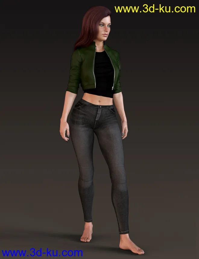 X-Fashion Spring Leather Outfit for Genesis 8 Female(s)模型的图片4