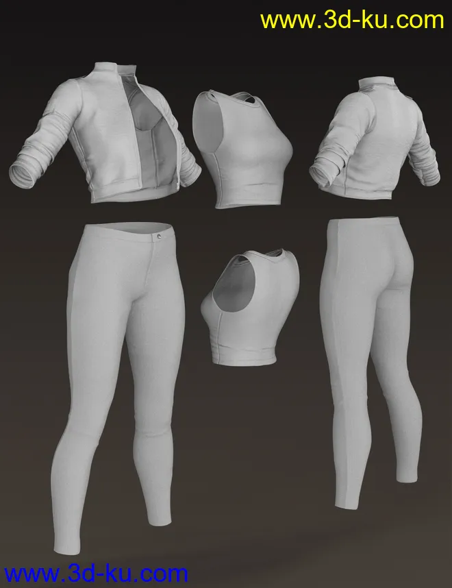 X-Fashion Spring Leather Outfit for Genesis 8 Female(s)模型的图片6