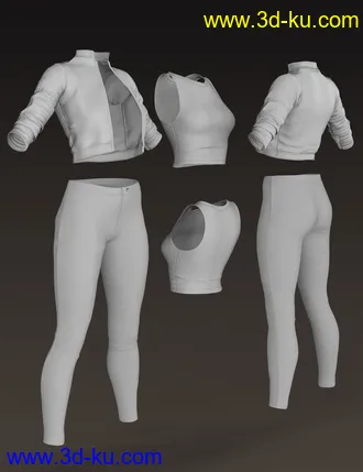 3D打印模型X-Fashion Spring Leather Outfit for Genesis 8 Female(s)的图片
