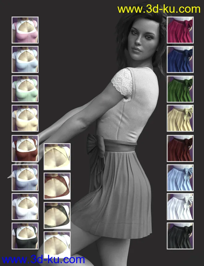 X-Fashion Wiesnlook Outfit for Genesis 8 Female(s)模型的图片6