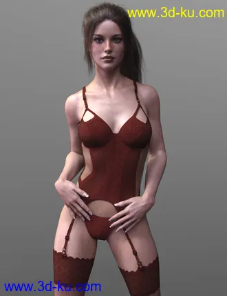 3D打印模型X-Fashion Wild Lace Lingerie Set Genesis 8 Female(s)的图片