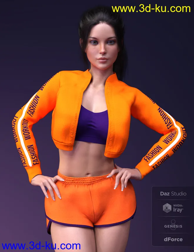 X-Fashion Workout for Genesis 8 Female(s)模型的图片2