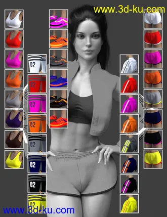 3D打印模型X-Fashion Workout for Genesis 8 Female(s)的图片