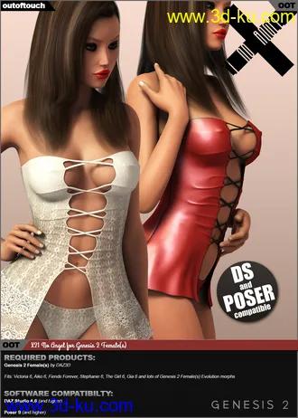 3D打印模型X21 No Angel for Genesis 2 Female(s)的图片