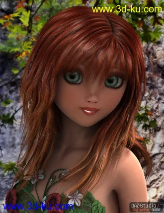 3D打印模型Xenia Hair的图片
