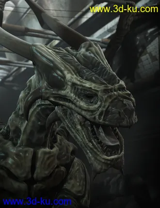 3D打印模型Xenodreki - The Alien Dragon HD的图片
