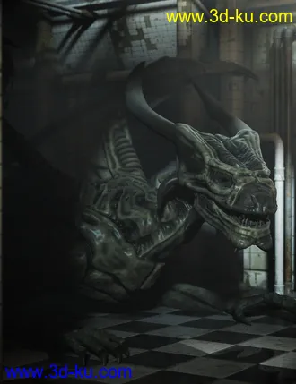 3D打印模型Xenodreki - The Alien Dragon HD的图片