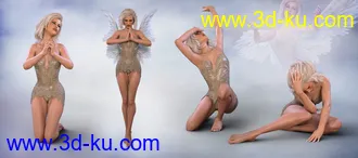 3D打印模型Z Angel From Above - Poses for Genesis 8 Female & Victoria 8的图片