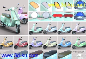 3D打印模型Z Belina Bike and Poses for Genesis 8.1 Female and Victoria 8.1的图片