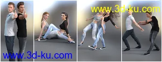 3D打印模型Z Best Friends - Couple Poses for Genesis 3 and 8的图片